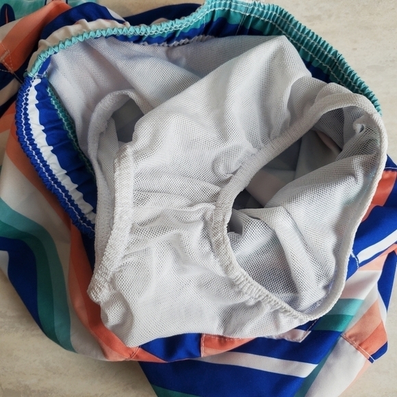 PLACE Sport Swim‎ Trunks Lot of 2 Boys Small 5/6 Beach Surfboard Stripes Blue - Picture 5 of 6